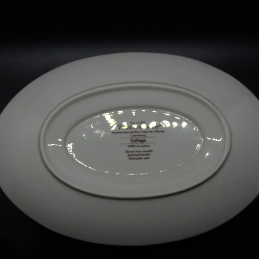 Villeroy & Boch VITRO-Porcelain Attached Gravy Dish Underplate Collage Pattern - Picture 6 of 10
